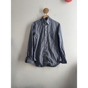 Gitman Bros Tailored Fit Blue Cotton Button Down Shirt Size Medium